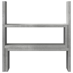 Stolní organizér nastavitelný betonově šedý 40x17x41cm kompozit - obrázek 4