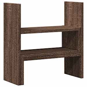 Stolní organizér nastavitelný hnědý dub 40x17x41 cm kompozit - obrázek 2