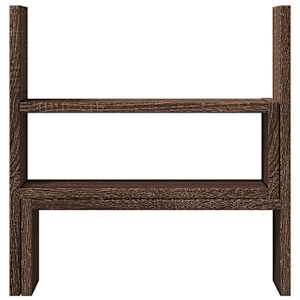 Stolní organizér nastavitelný hnědý dub 40x17x41 cm kompozit - obrázek 4
