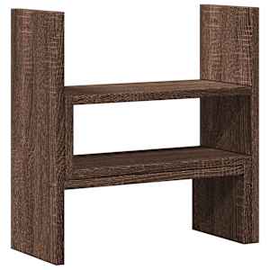 Stolní organizér nastavitelný hnědý dub 40x17x41 cm kompozit - obrázek 6