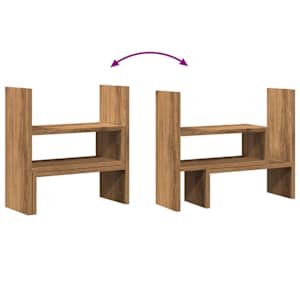 Stolní organizér nastavitelný dub artisan 40x17x41 cm kompozit - obrázek 7