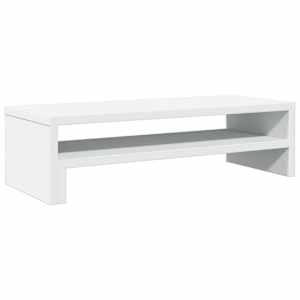 Stojan na monitor bílý 54 x 22 x 15 cm kompozitní dřevo - obrázek 2