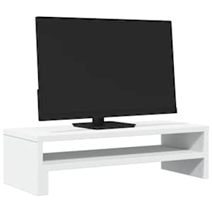 Stojan na monitor bílý 54 x 22 x 15 cm kompozitní dřevo - obrázek 3