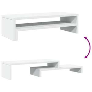 Stojan na monitor bílý 54 x 22 x 15 cm kompozitní dřevo - obrázek 7