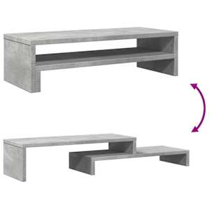 Stojan na monitor betonově šedý 54x22x15 cm kompozitní dřevo - obrázek 7