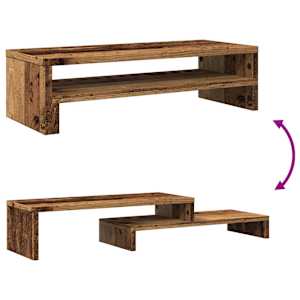 Stojan na monitor old wood 54 x 22 x 15 cm kompozitní dřevo - obrázek 7