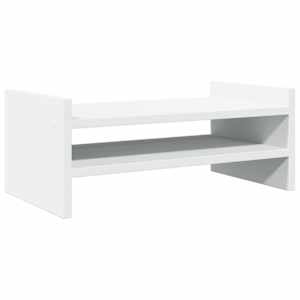 Stojan na monitor bílý 50 x 27 x 20 cm kompozitní dřevo - obrázek 2