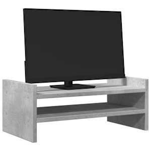 Stojan na monitor betonově šedý 50x27x20 cm kompozitní dřevo - obrázek 3