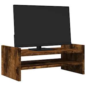 Stojan na monitor kouřový dub 50 x 27 x 20 cm kompozitní dřevo - obrázek 3