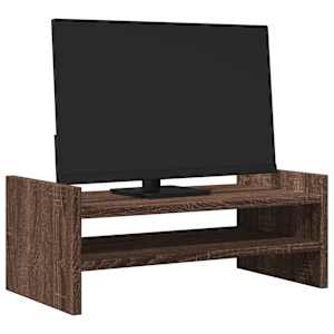 Stojan na monitor hnědý dub 50 x 27 x 20 cm kompozitní dřevo - obrázek 3