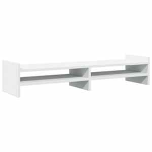 Stojan na monitor bílý 100 x 27 x 20 cm kompozitní dřevo - obrázek 2
