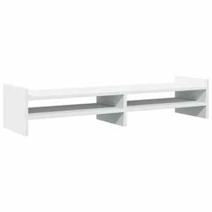Stojan na monitor bílý 100 x 27 x 20 cm kompozitní dřevo - obrázek 6