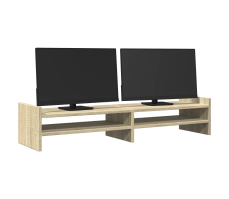 vidaXL Monitor Stand Sonoma Oak 100x27x20 cm Engineered Wood