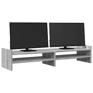 vidaXL Monitorst&auml;nder Grau Sonoma 100x27x20 cm Holzwerkstoff
