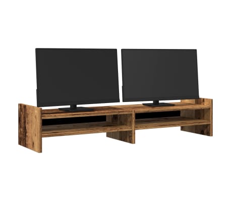 vidaXL Suport monitor, lemn vechi, 100x27x20 cm, lemn prelucrat