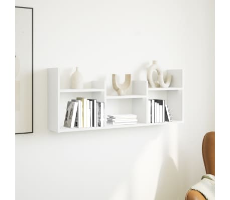 vidaXL Stenska omarica 100x18x40 cm bela inženirski les