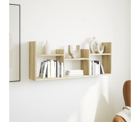 vidaXL Dulap de perete, stejar sonoma, 100x18x40 cm, lemn prelucrat
