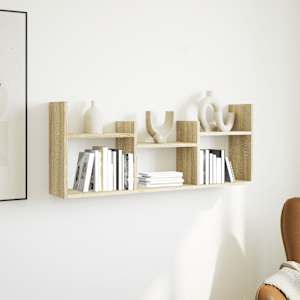 vidaXL Dulap de perete, stejar sonoma, 100x18x40 cm, lemn prelucrat