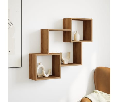 vidaXL Dulap de perete, stejar artizanal, 78x18x71 cm, lemn prelucrat