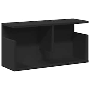 Nástěnná skříňka 60 x 20 x 30 cm černá kompozitní dřevo - obrázek 2