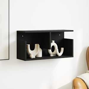 Nástěnná skříňka 60 x 20 x 30 cm černá kompozitní dřevo - obrázek 3