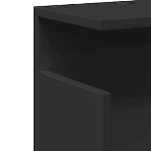 Nástěnná skříňka 60 x 20 x 30 cm černá kompozitní dřevo - obrázek 7