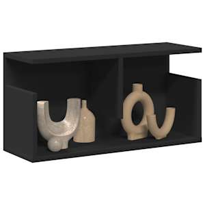 Nástěnná skříňka 60 x 20 x 30 cm černá kompozitní dřevo - obrázek 1