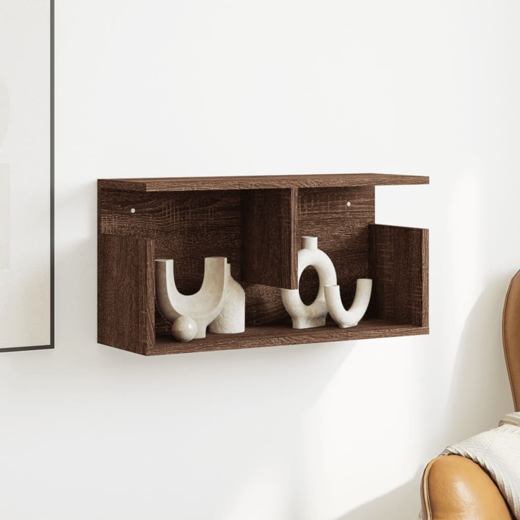 vidaXL Wandkast 60x20x30 cm bewerkt hout bruin eikenkleurig afbeelding