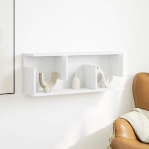 Nástěnná skříňka 80 x 20 x 30 cm bílá kompozitní dřevo - obrázek 3