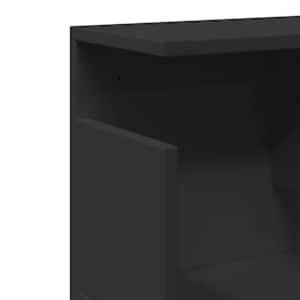Nástěnná skříňka 80 x 20 x 30 cm černá kompozitní dřevo - obrázek 7