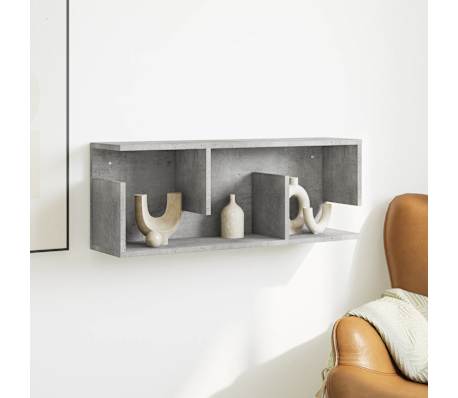 vidaXL Wandschrank 80x20x30 cm Betongrau Holzwerkstoff