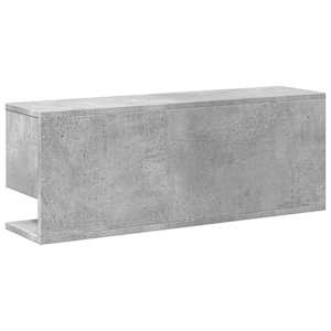Nástěnná skříňka 80 x 20 x 30 cm betonově šedá kompozitní dřevo - obrázek 6