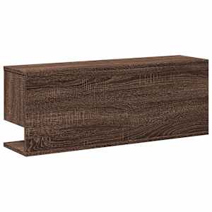 Nástěnná skříňka 80 x 20 x 30 cm hnědý dub kompozitní dřevo - obrázek 6
