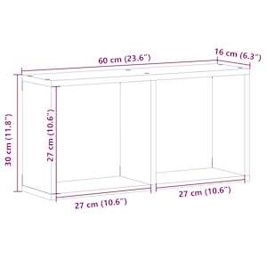 Nástěnná skříňka 60 x 16 x 30 cm betonově šedá kompozitní dřevo - obrázek 9