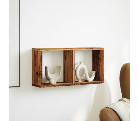 vidaXL Mueble de pared madera de ingeniería envejecida 60x16x30 cm