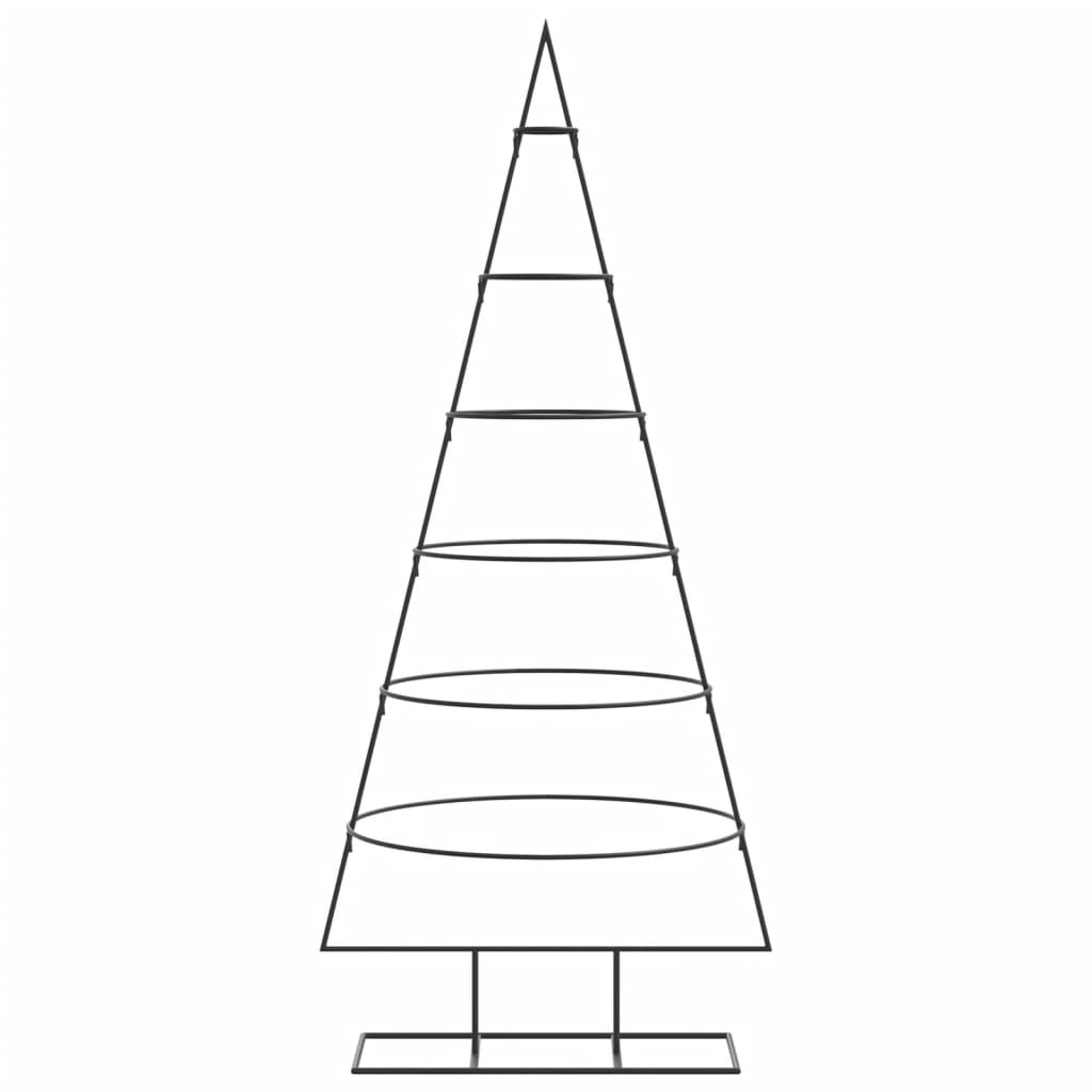 vidaXL Juletre til dekorasjon metall svart 150 cm