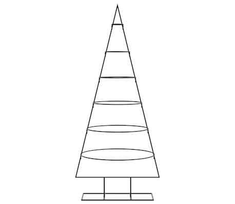 vidaXL Juletre til dekorasjon metall svart 150 cm