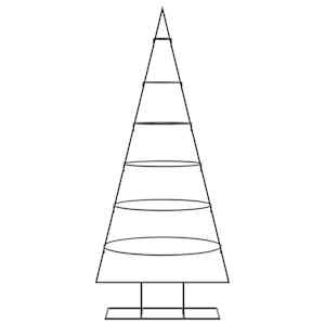 Kovový vánoční stromeček | 150 cm Práškově lakovaná ocel - obrázek 3