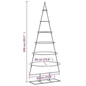 Kovový vánoční stromeček | 150 cm Práškově lakovaná ocel - obrázek 7