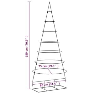 Kovový vánoční stromeček | 180 cm Práškově lakovaná ocel - obrázek 7