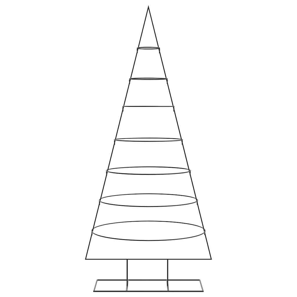 vidaXL Brad de Crăciun din metal pentru decor, negru, 210 cm
