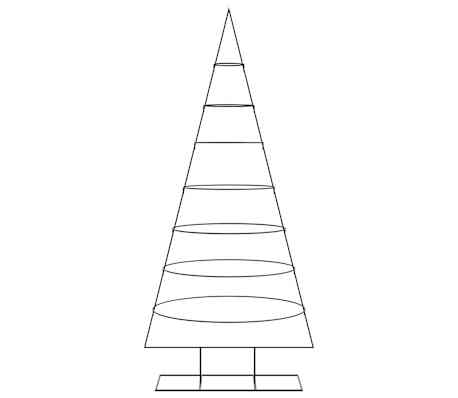 vidaXL Metal Christmas Tree for Decoration Black 210 cm