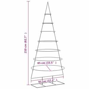 Kovový vánoční stromeček | 210 cm Práškově lakovaná ocel - obrázek 7
