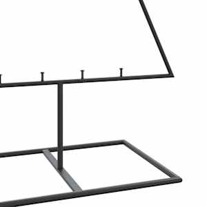 Kovový vánoční stromeček pro dekorace černý 150 cm - obrázek 6