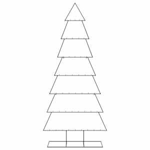 vidaXL Metall-Weihnachtsbaum zum Dekorieren Schwarz 210 cm