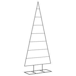 vidaXL metallist kunstkuusk kaunistuseks, must, 150 cm