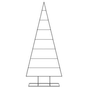 Kovový vánoční stromeček pro dekorace černý 150 cm - obrázek 3