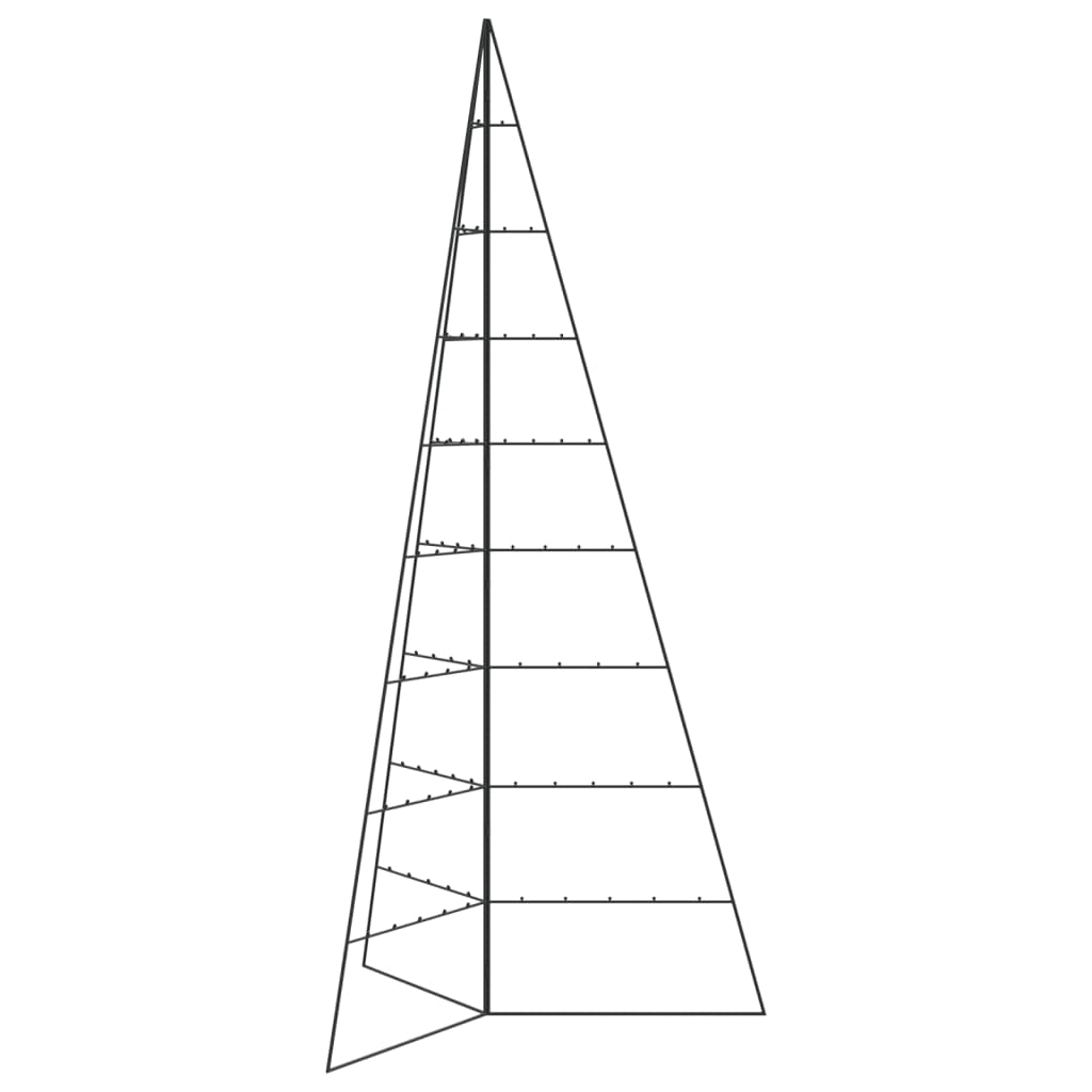 vidaXL Metall-Weihnachtsbaum zum Dekorieren Schwarz 210 cm