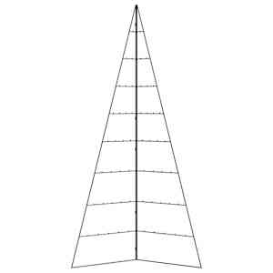 Kovový vánoční stromeček pro dekorace černý 210 cm - obrázek 5