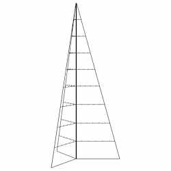 vidaXL Ziemassvētku eglīte, metāls, koka pamatne, melna, 210 cm